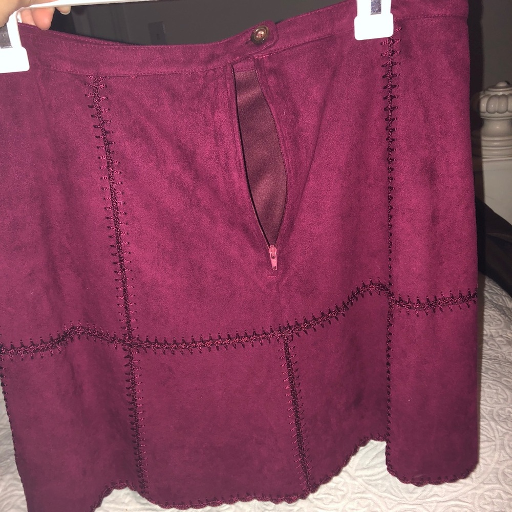 Maroon skirt. Worn once.  Excellent condition
